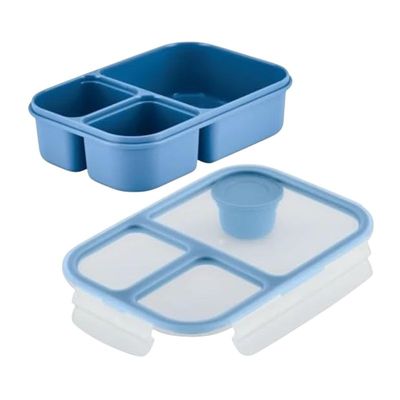 LocknLock To Go Lunchbox 980ml Blue - Leak-Proof, Compact, Microwave Safe