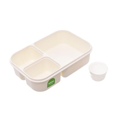 LocknLock To Go Lunchbox 980ml White - Leak-Proof, Compact, Microwave Safe