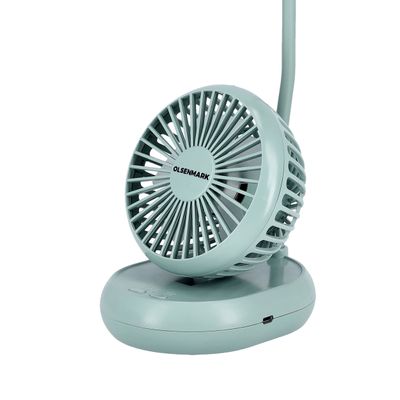 2-In-1 LED Desk Lamp With Mini Fan With Flexible Neck OMF1827 Green