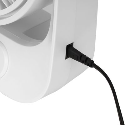 Olsenmark 12" Rechargeable Table Fan with Solar Panel OMF1848, Working Time up to 10 Hours, 3 Speed Controls and 5 Leaf Blades OMF1848 white