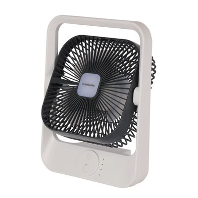 8" Rechargeable Table Fan, Working Time up to 9 Hours, 3 Speed Controls, High Performance Battery for High Speed Wind, 2 Years Warranty OMF1851 White & Black