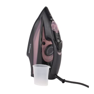Ceramic Steam Iron, Variable Steam, Ceramic Soleplate, Temperature Control, Anti Drip, Wet & Dry 2400 W OMSI1713 Black/Light Purple