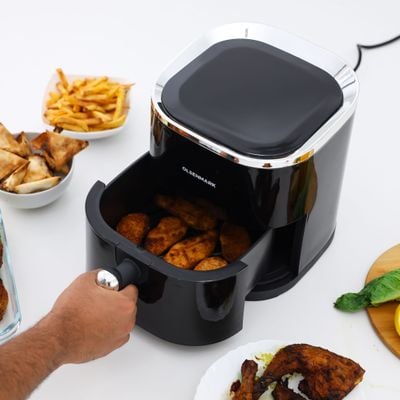 Digital 1- AIR FRYER With Pot And Tray/ 80% Less Fat, Oil Free Cooking 3.5 L 1200 W OMAF2430 Silver