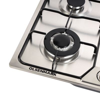 2 In 1 Gas Hob OMCH1824 Silver/Black