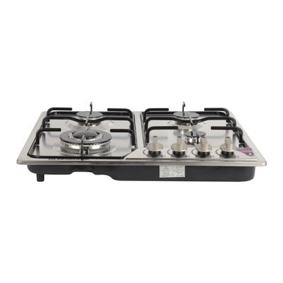 2 In 1 Gas Hob OMCH1824 Silver/Black