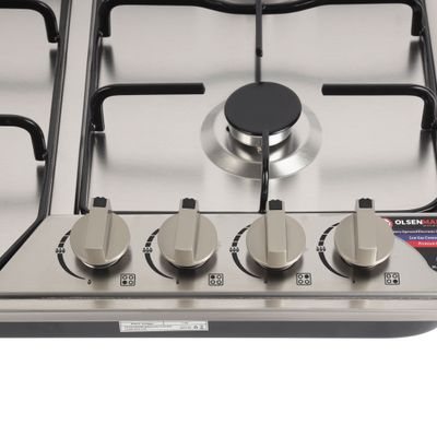 2 In 1 Gas Hob OMCH1824 Silver/Black