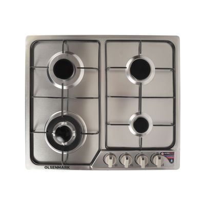 2 In 1 Gas Hob OMCH1824 Silver/Black