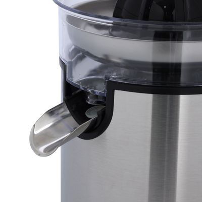 Citrus Juicer, Stainless Steel Cone Cylinder | 2 Cones | Aluminium Die-Casting Handle | Anti Drip Function | Anti-Slip Base | Detachable Parts 300 W OMCJ2487 Silver