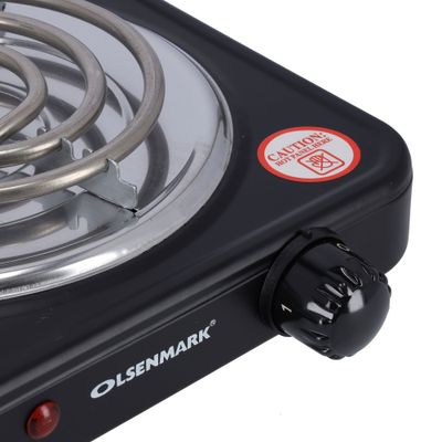 Single Burner Electric Hot Plate 1000 W OMHP2278 Black/Silver