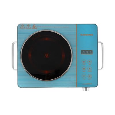 Infrared Cooker, Multi Function, High Heating Efficiency, Symbol Touch Button+ Knob, Aluminium Housing, Child Safety Lock, Timer Setting, Sensor Touchpad, Multi Stage Cooking Option 2000 W OMIC2279 Silver/Blue