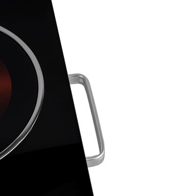 Double Burner Infrared Cooker - Portable- Isolated handles - Overheat & Over current Protection - Timer Function - LED Display - Child Lock Function 3600 W OMIC2280S Black