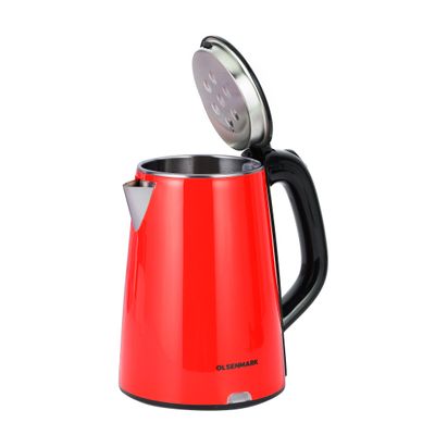 Stainless Steel Electric Kettle 2.2 L 1500 W OMK2147 Red/Black