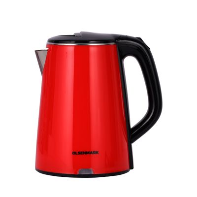 Stainless Steel Electric Kettle 2.2 L 1500 W OMK2147 Red/Black