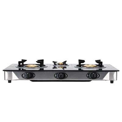 3 Burner Glass Top Gas Stove Cooktop OMK2224 Black/Silver