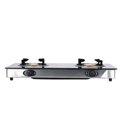 2 Burner Glass Top Gas Stove Cooktop OMK2225 Black