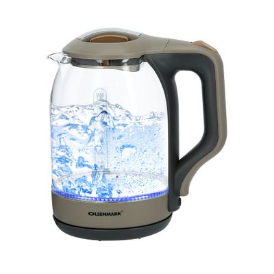 Glass Electric Kettle 1.8 L 1500 W OMK2394 Brown/Clear