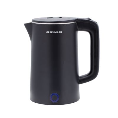 Electric Kettle With Durable Wall Cool Touch Body, Boil Dry Protection, Stainless Steel Seamless Inner, 360 degree Rotational Base 1.8 L 1500 W OMK2475 Black