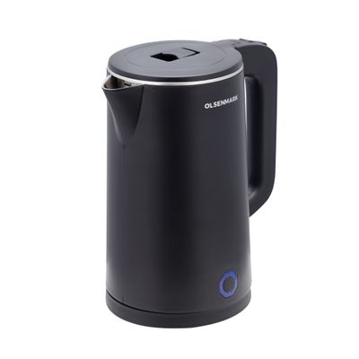 Electric Kettle With Durable Wall Cool Touch Body, Boil Dry Protection, Stainless Steel Seamless Inner, 360 degree Rotational Base 1.8 L 1500 W OMK2475 Black