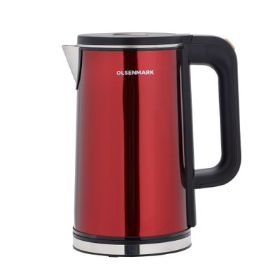 Electric Kettle With Double Wall Cool Touch Body and 360 Degree Rotational Base 2.0 L 1500.0 W OMK2483 Red/Black