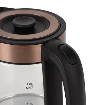 Electric Glass Kettle With Water Level Indicator and Automatic Cut-Off 1.8 L 1500 W OMK7006 MULTI COLOUR