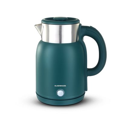 Olsenmark 1.5 L Double Layer Electric Kettle- OMK7027, 1500 W, 360 Degree Rotation Base with Auto Safety, Overheat Protection, Dry Boil Protection