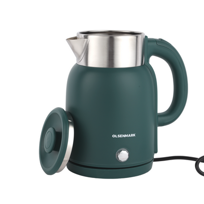 Olsenmark 1.5 L Double Layer Electric Kettle- OMK7027, 1500 W, 360 Degree Rotation Base with Auto Safety, Overheat Protection, Dry Boil Protection