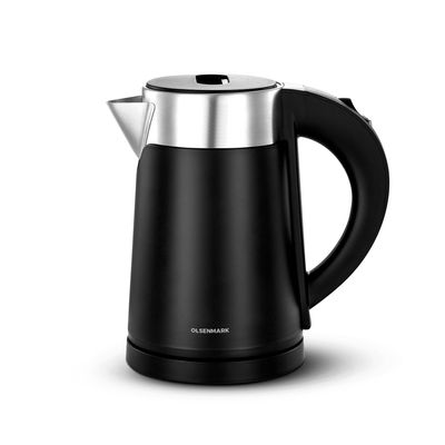 1.0 L Double Layer Electric Kettle OMK7028, 800 W, 360 Degree Rotation Base with Auto Safety Off Perfect for Boiling Water, Overheat Protection, Dry Boil Protection 1 L 800 W OMK7028 BLACK