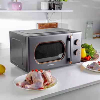 Microwave Oven With Turntable Plate and Multiple Power levels and Defrost Function 20 L 1100 W OMMO2260W Black