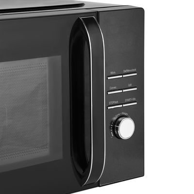 Digital Microwave Oven with Convection OMMO7041, 5 Power Levels, Grill Function, Defrost Setting, Tunable Glass Tray, Child Lock Function, 60 Minutes Cooking Timer 28 L 2000 W OMMO7041 black