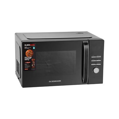 Digital Microwave Oven with Convection OMMO7041, 5 Power Levels, Grill Function, Defrost Setting, Tunable Glass Tray, Child Lock Function, 60 Minutes Cooking Timer 28 L 2000 W OMMO7041 black