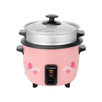 3-In-1 Automatic Rice Cooker- OMRC2250H, 400W, 1.0L Capacity, Steam And Keep Warm, Aluminum Outer Steamer With A Non-Stick Inner Pot 1 L 400 W OMRC2250H Pink