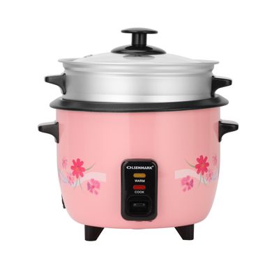 3-In-1 Automatic Rice Cooker- OMRC2250H, 400W, 1.0L Capacity, Steam And Keep Warm, Aluminum Outer Steamer With A Non-Stick Inner Pot 1 L 400 W OMRC2250H Pink