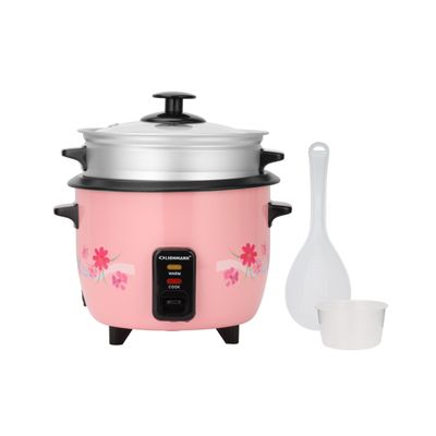 3-In-1 Automatic Rice Cooker- OMRC2250H, 400W, 1.0L Capacity, Steam And Keep Warm, Aluminum Outer Steamer With A Non-Stick Inner Pot 1 L 400 W OMRC2250H Pink