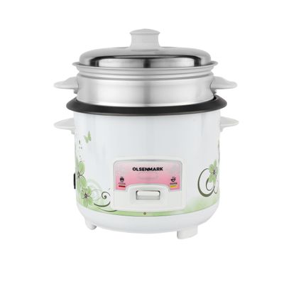 3 IN 1 Automatic Rice Cooker 400W - OMRC7025, 1L Capacity, Cook, Steam and Keep Warm, Aluminum Non-Stick Inner Pot