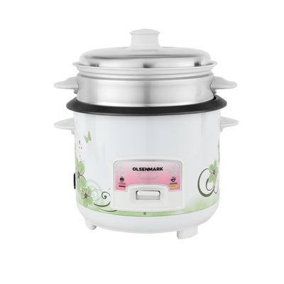 3 IN 1 Automatic Rice Cooker 400W - OMRC7025, 1L Capacity, Cook, Steam and Keep Warm, Aluminum Non-Stick Inner Pot