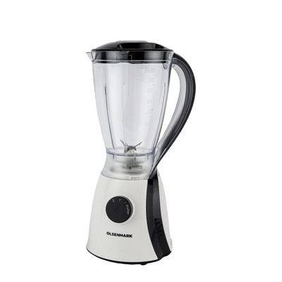 3 In 1 Multi Functional Blender With Stainless Steel Blades, 2 Speed With Pulse function, Powerful Motor,1.8 L Unbreakable Jar+2 Small Jars For Mincer Grinder Attachment 1.8 L 650 W OMSB2203 White