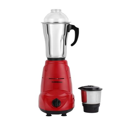 2-In-1 Indian Mixer Grinder, Power 600W , 1.5L Stainless Steel Jars And Blades -3 Speed, Safety Twist Lock - Perfect For Dry and Wet Fine Grinding Mixing Juicing 1.5 L 550 W OMSB2218NJ Red/Black/Silver