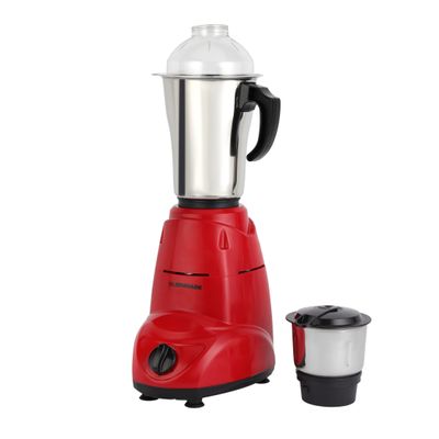 2-In-1 Indian Mixer Grinder, Power 600W , 1.5L Stainless Steel Jars And Blades -3 Speed, Safety Twist Lock - Perfect For Dry and Wet Fine Grinding Mixing Juicing 1.5 L 550 W OMSB2218NJ Red/Black/Silver