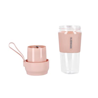 Rechargeable Portable Blender, With Safety Lock , 300 ML Capacity, Powerful Copper Motor, High Speed, Safety Lock Function 300 ml 40 W OMSB2439 Pink/Clear