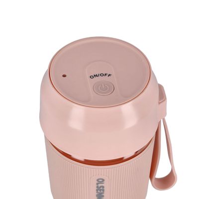 Rechargeable Portable Blender, With Safety Lock , 300 ML Capacity, Powerful Copper Motor, High Speed, Safety Lock Function 300 ml 40 W OMSB2439 Pink/Clear