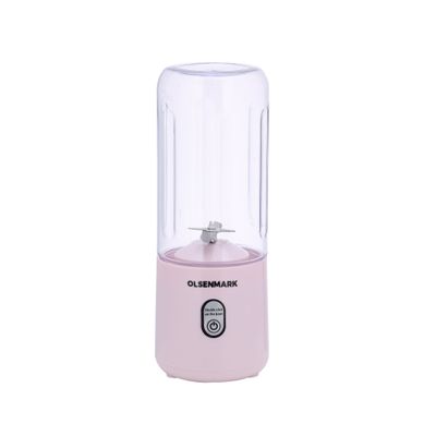 Rechargeable Portable Blender | Mix All Kinds of Fruits & Vegetables | Double Safety Protection Switch | Health & Environmental Protection 410 ml 35 W OMSB2495 Light Pink