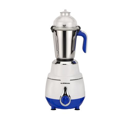 3 IN 1 Mixer Grinder with 1200 W Powerful Motor with Stainless Steel Jars and Blades, Unbreakable Polycarbonate Jar Caps, Ergonomic Design, Overload Protector 0.01 L 1200 W OMSB7015 White