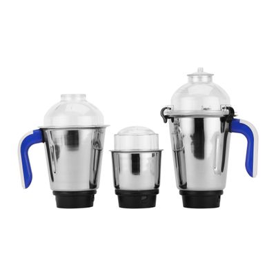 3 IN 1 Mixer Grinder with 1200 W Powerful Motor with Stainless Steel Jars and Blades, Unbreakable Polycarbonate Jar Caps, Ergonomic Design, Overload Protector 0.01 L 1200 W OMSB7015 White