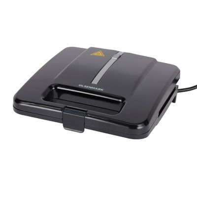 Sandwich Toaster/Toastie Maker With Deep Fill Non-Stick Hot Plates â€“ 4-Slice Electric Grill Press Perfect For Toasted Cheese Snacks 750 W OMSM2404 Black