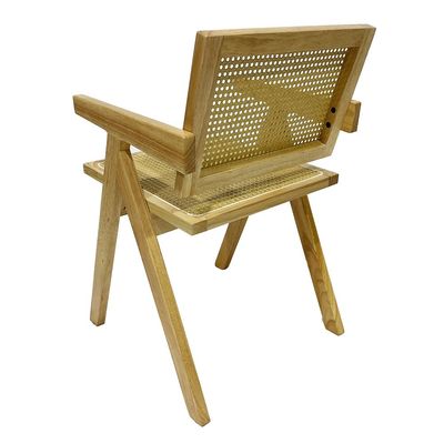 Maple Home Wooden Dining Chair Armrest Wide Backrest Sleek Legs Modern Accent Living Kitchen Office Lounge Balcony Patio Furniture