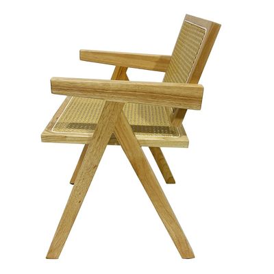 Maple Home Wooden Dining Chair Armrest Wide Backrest Sleek Legs Modern Accent Living Kitchen Office Lounge Balcony Patio Furniture