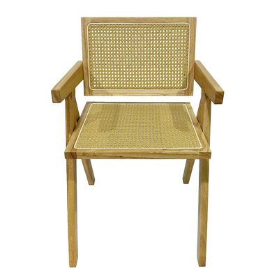 Maple Home Wooden Dining Chair Armrest Wide Backrest Sleek Legs Modern Accent Living Kitchen Office Lounge Balcony Patio Furniture