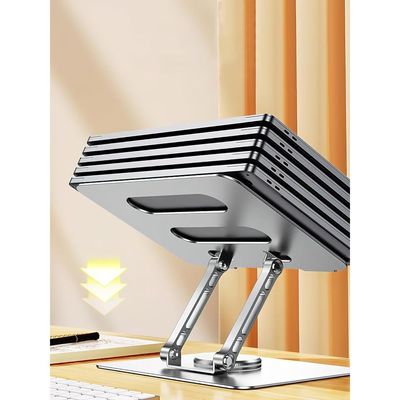 Strong and Modern Adjustable Laptop Stand For Desk With 360°Rotating Base - 0086