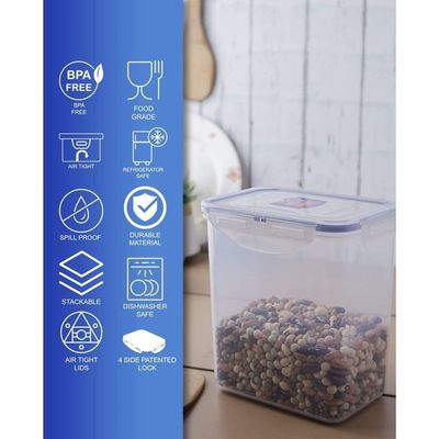 LocknLock 1.5L Rectangular Tall Airtight Food Storage Container - BPA-Free, Microwave, Freezer, and Dishwasher Safe