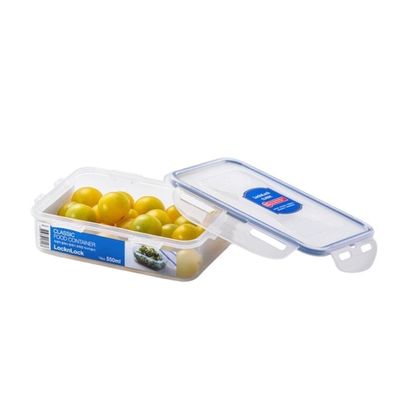LocknLock 550ml Rectangular  Airtight Food Storage Container - BPA-Free, Microwave, Freezer, and Dishwasher Safe